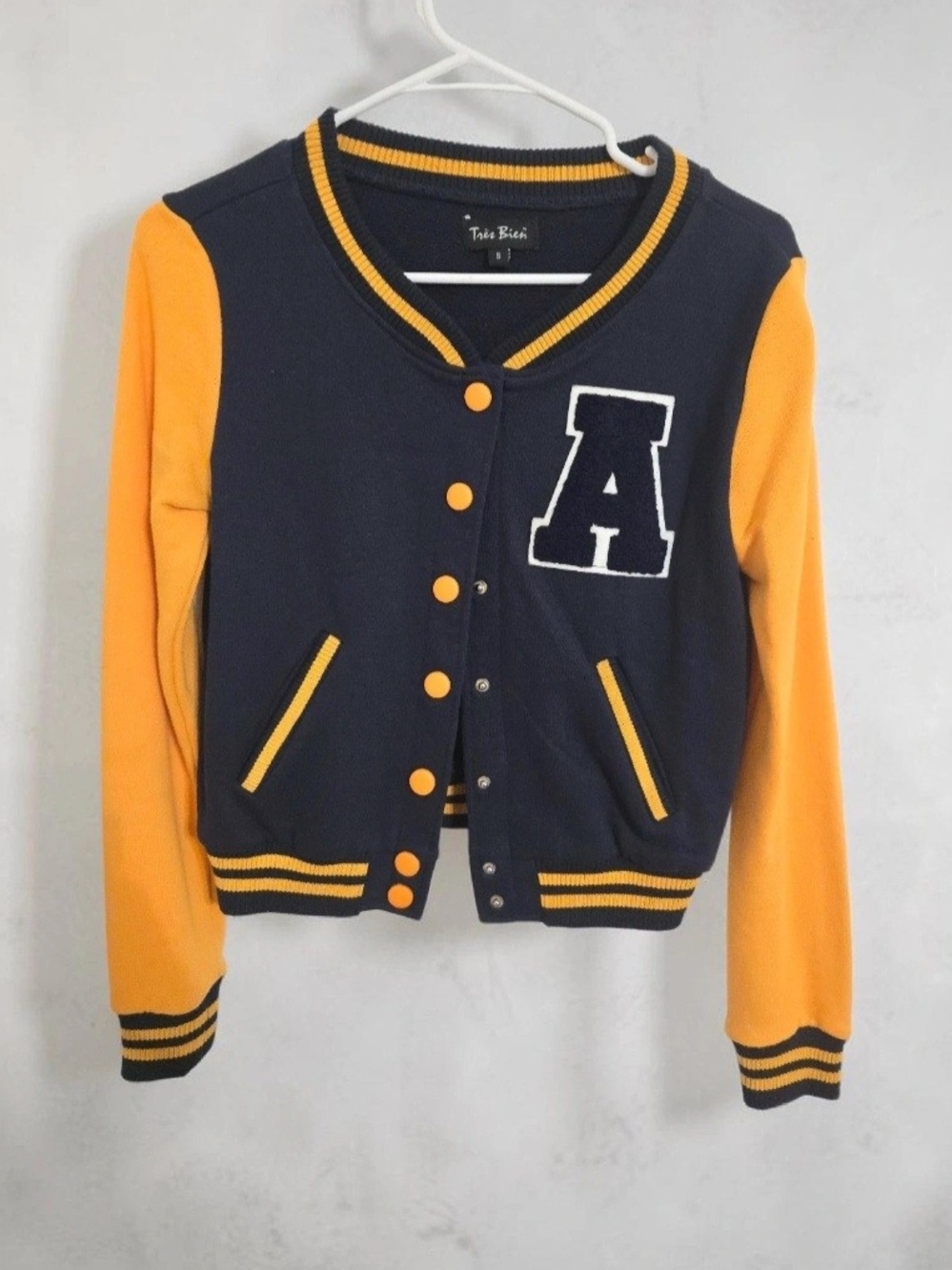 Tres Bien Navy & Yellow Varsity Jacket